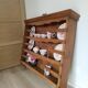 Vaisselier en bois ciré , haut de buffet antique