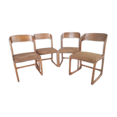 4 chaises traîneau Baumann