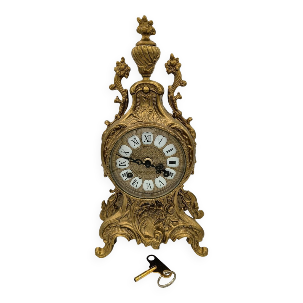 Horloge de Cheminée Antique en Marbre, France en vente sur Pamono