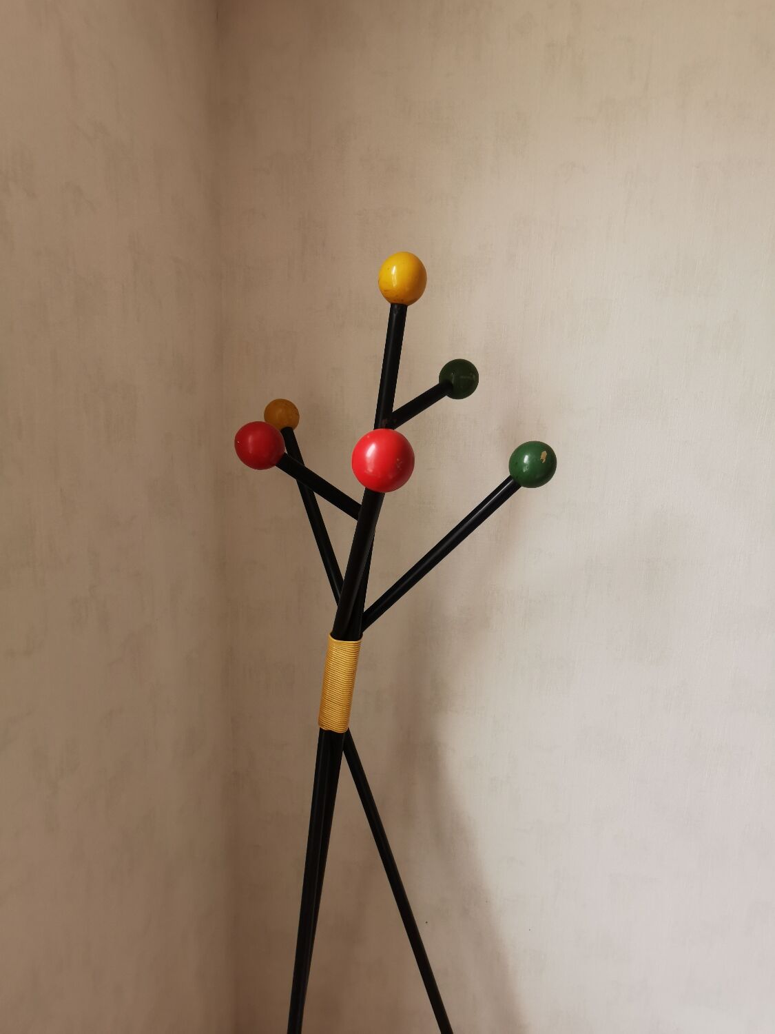 Vintage coat rack 50s balls