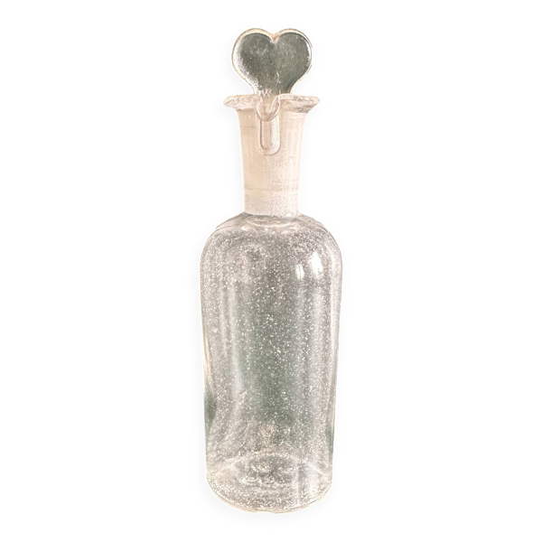 Flacon d’apothicaire ancien en verre, vers 1900