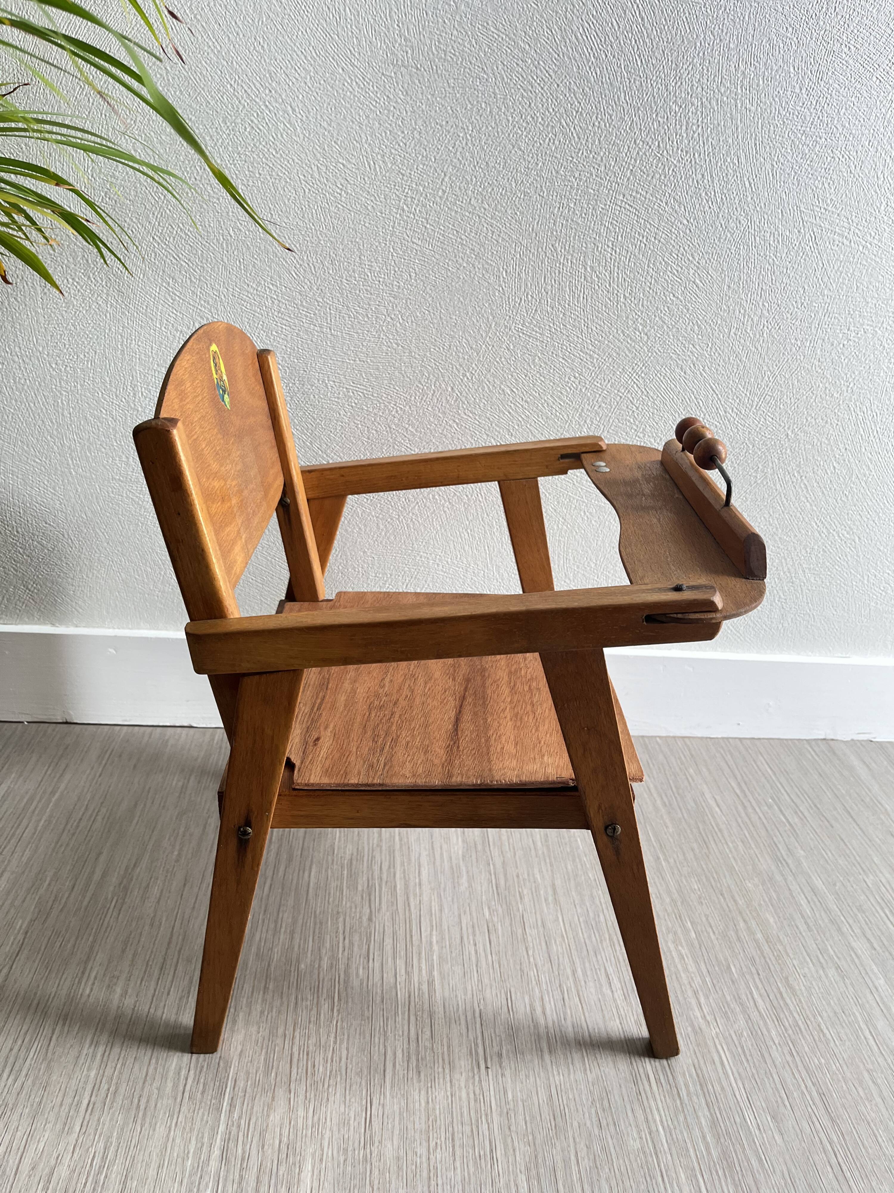 Vintage compass foot chair for children
