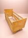 Vintage children's bed - rattan and wood - 1960s