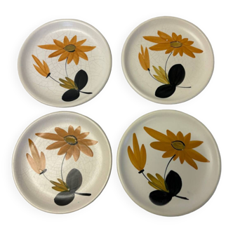 Set of 4 marsh pottery dessert plates