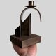 Pair of Brutalist Sculptural Candleholders by Arte Romera, Spain, 1980s