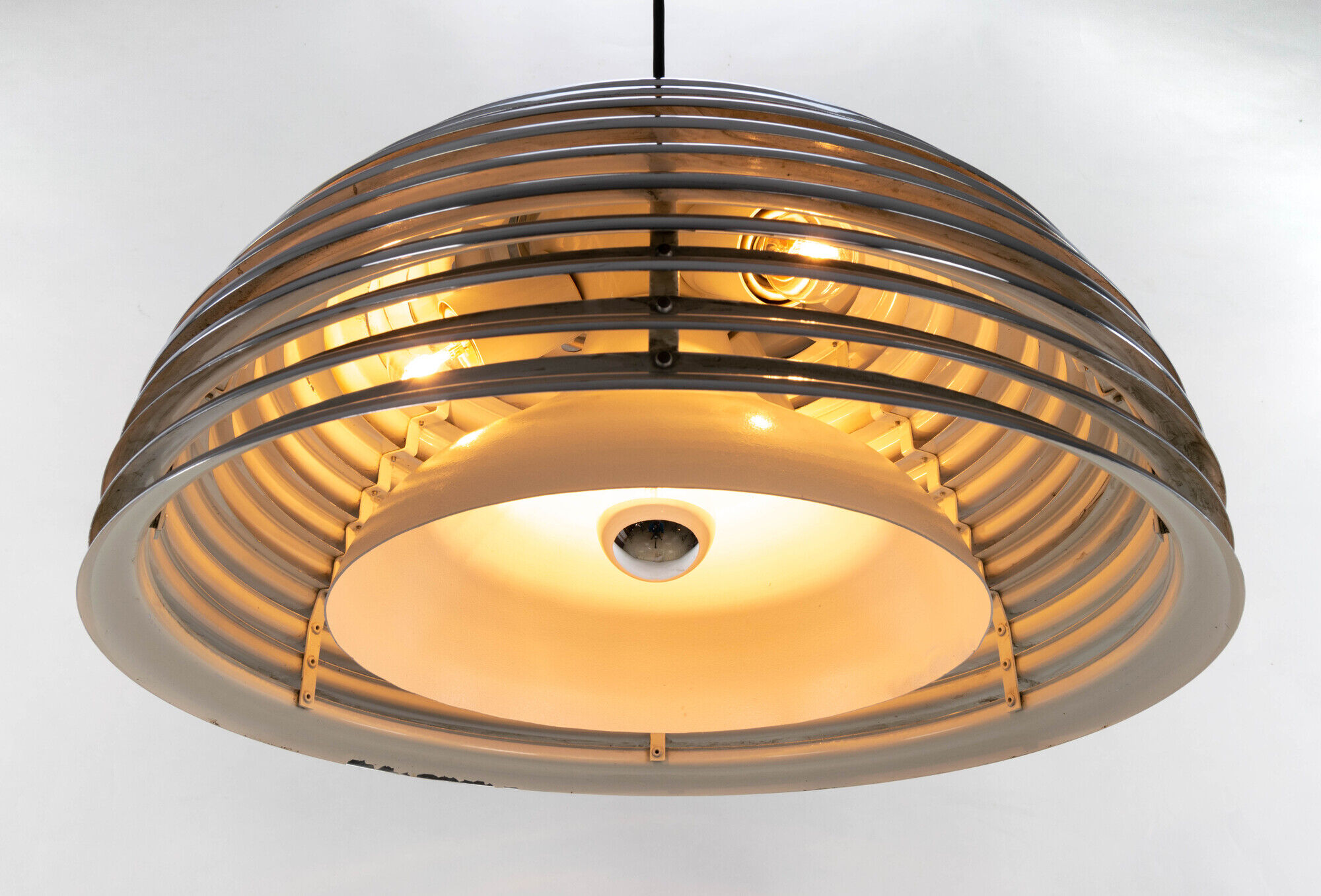 Large Kazuo Motozawa Space Age Chrome Saturno Chandelier for Staff, Germany 1972