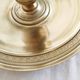 Gilded bronze hot water bottle lamp, Empire style, beige metal lampshade