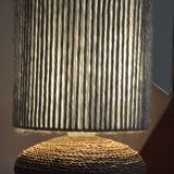 Rafia and wool lamp