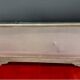 Antique banquette covered in faux shagreen.