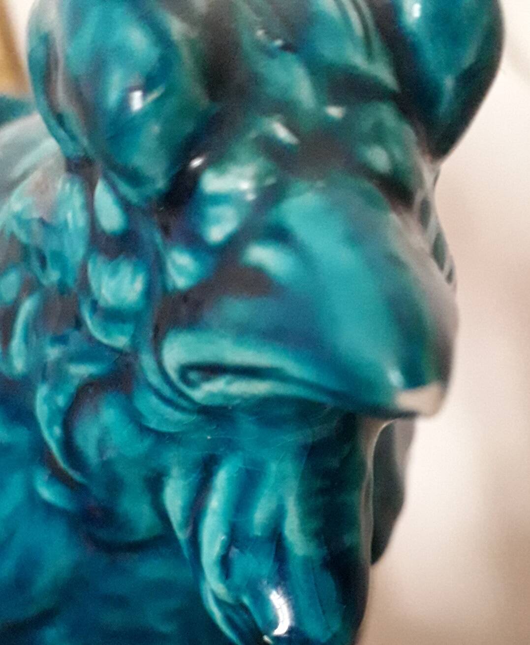 Ceramic blue rooster