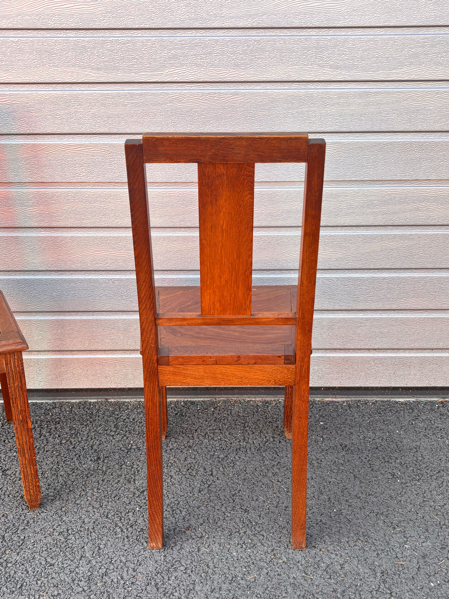 Pair of antique carved oak chairs – Art Nouveau style