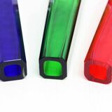 Set of 3 VEB glass vases