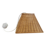 Large 1970s rattan pendant light