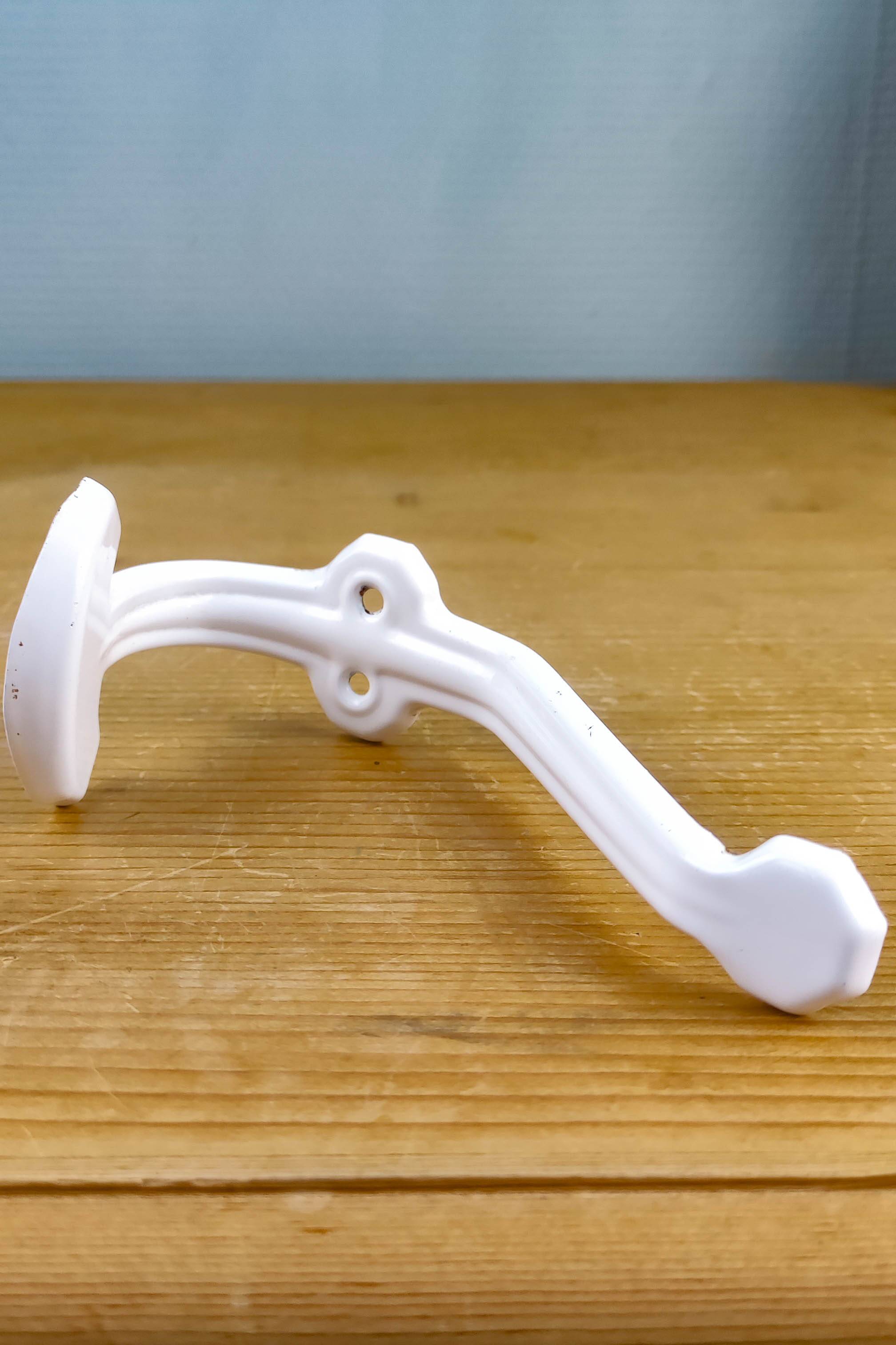 White metal coat rack