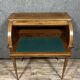 Louis XVI style cylinder desk in marquetry with floral decorations circa 1880