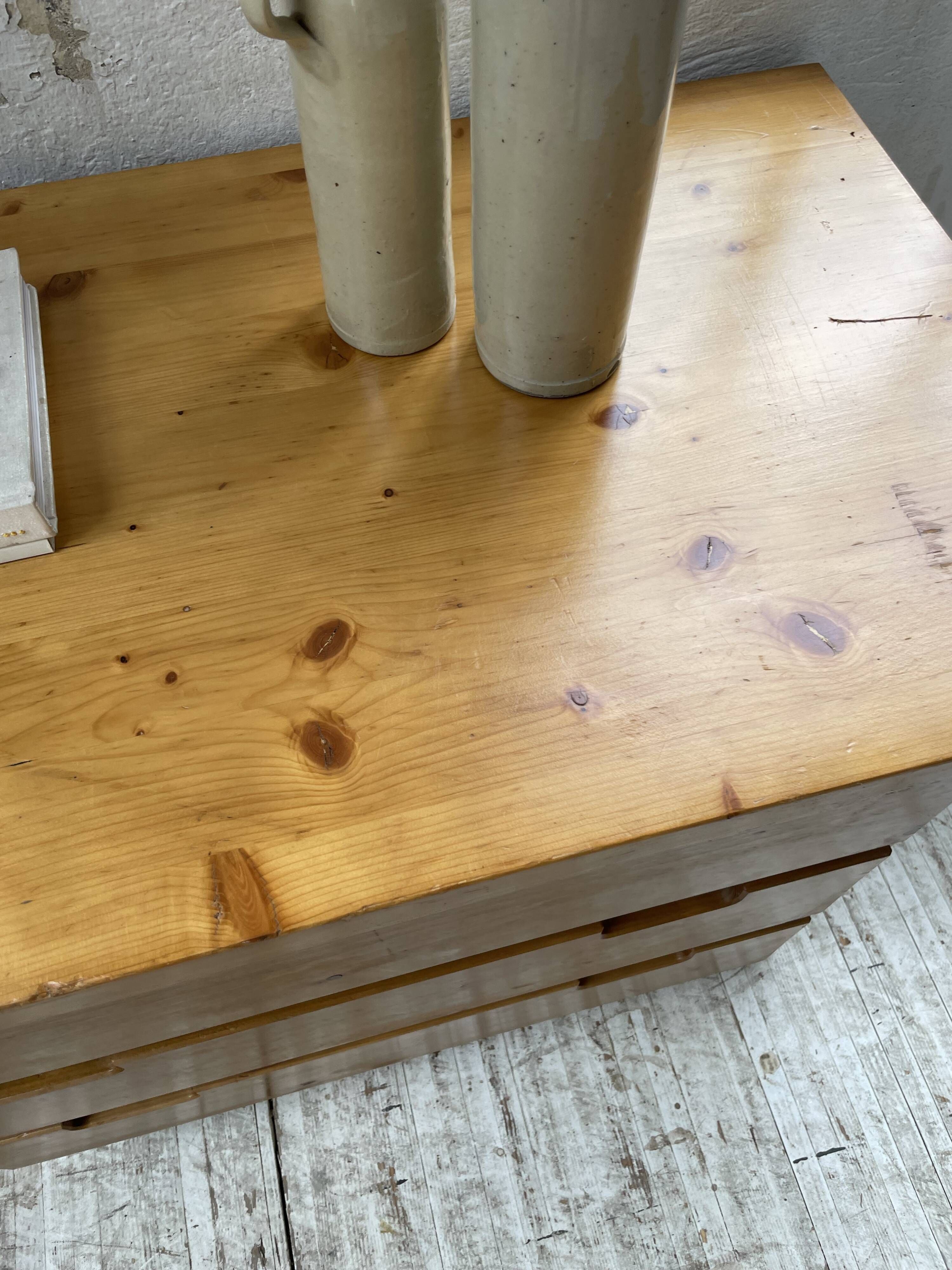80s pine chest of drawers, mountain furniture