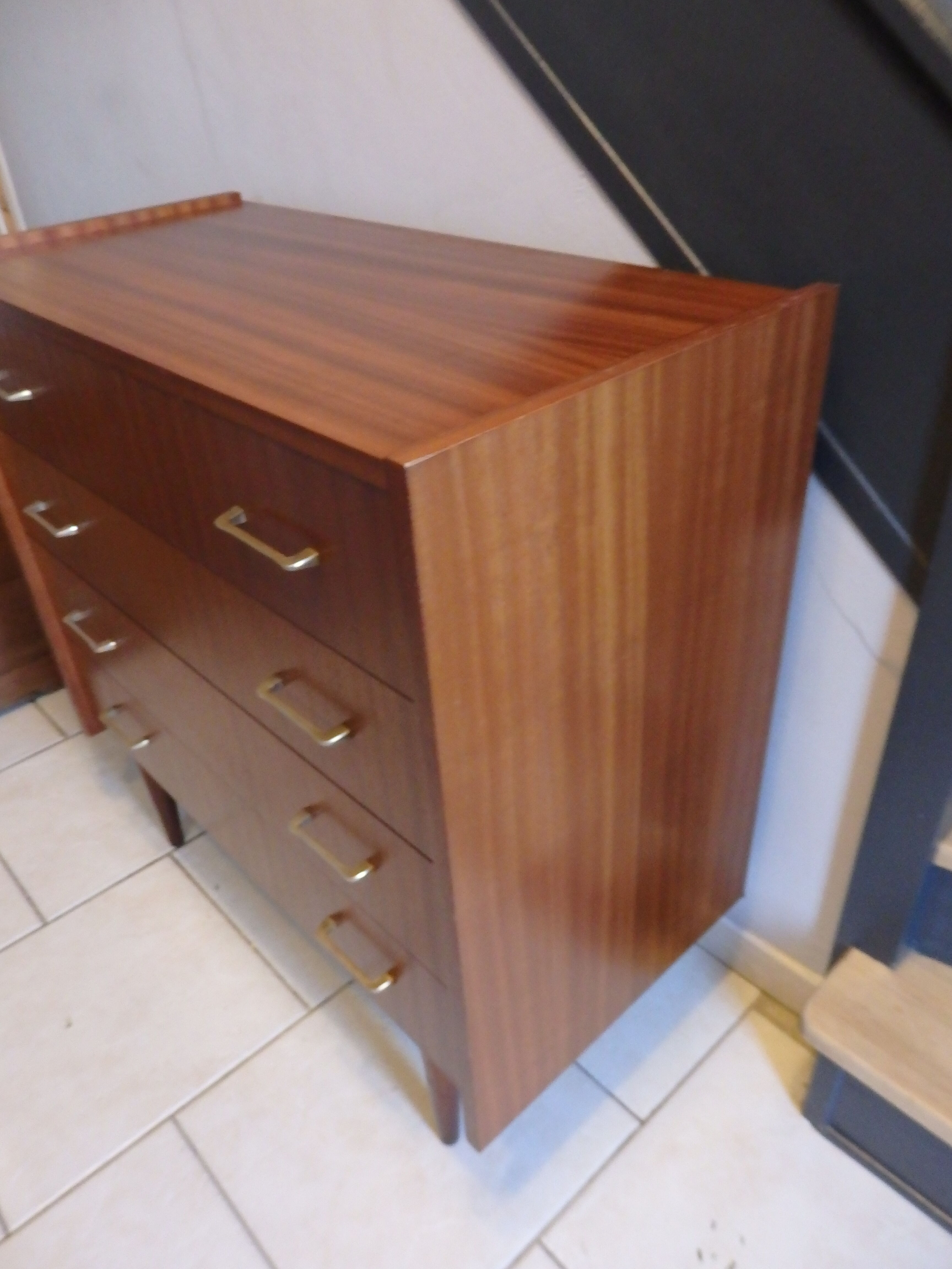 Vintage teak chest of drawers