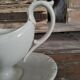 Saucière en faïence blanche 19 ème Creil et Montereau