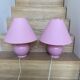 Lot of 2 candy pink bedside lamps