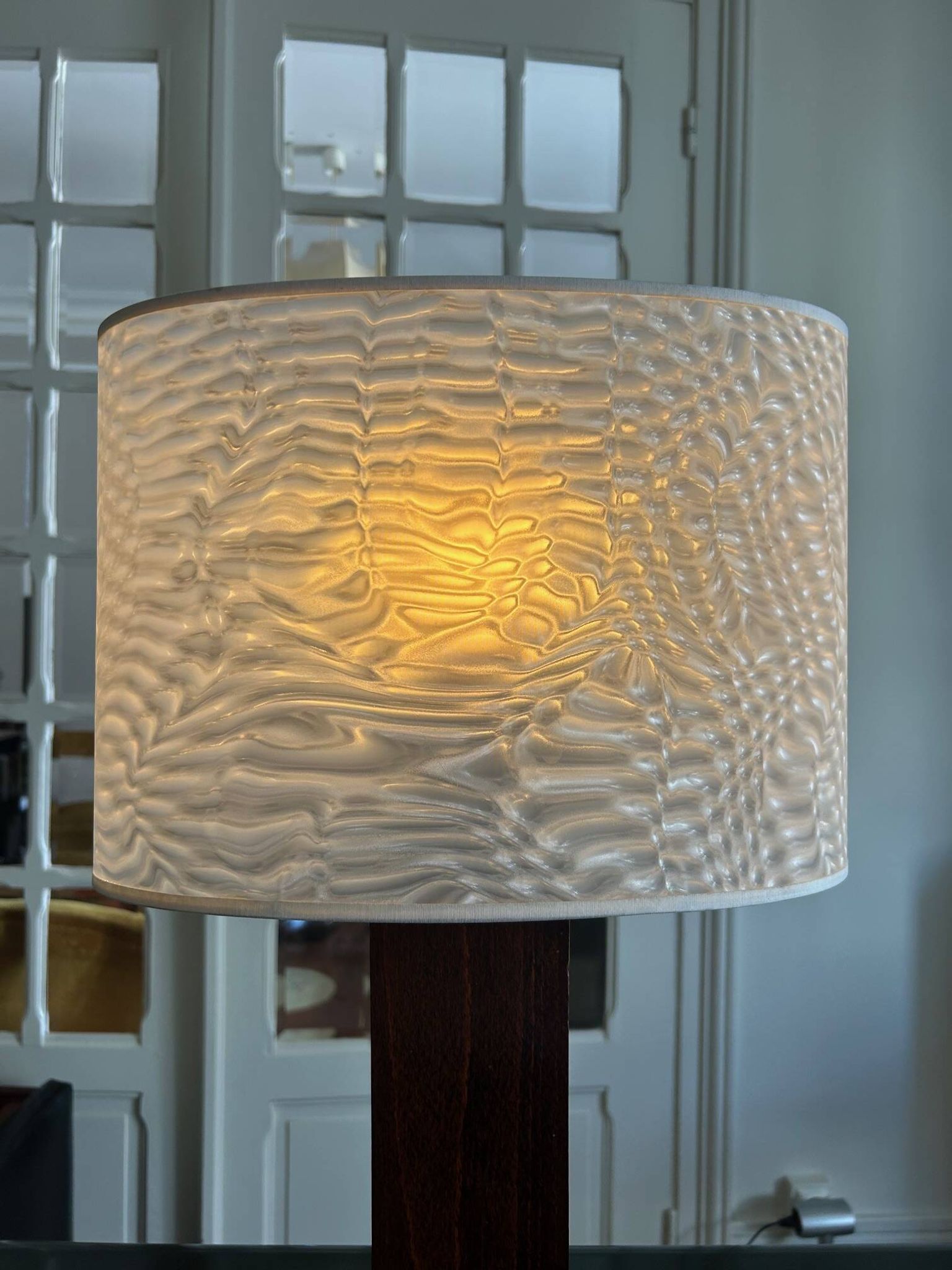 70s wooden lamp