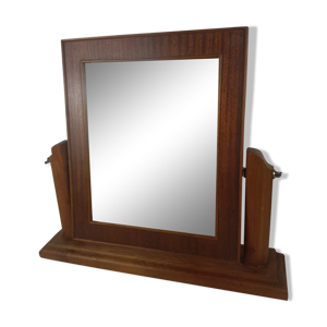 Miroir de coiffeuse pied en bois