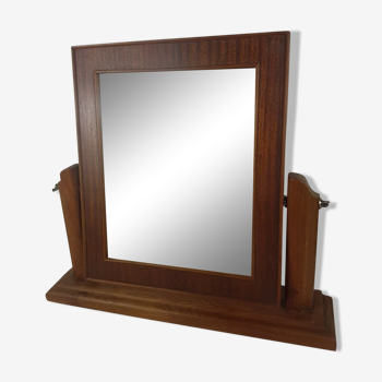 Solid wood foot dressing table mirror frame veneer mirror 44,5x39,5cm