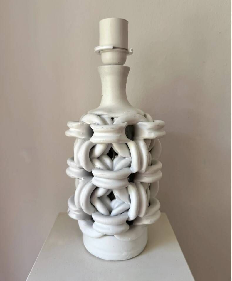Danish studio pottery ceramic lamp, 1960s