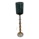 Metal and smoked glass floor lamp