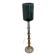 Metal and smoked glass floor lamp