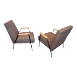 1 pair of Pierre Guariche armchairs