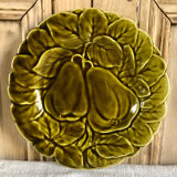 6 old Sarreguemines slip plates