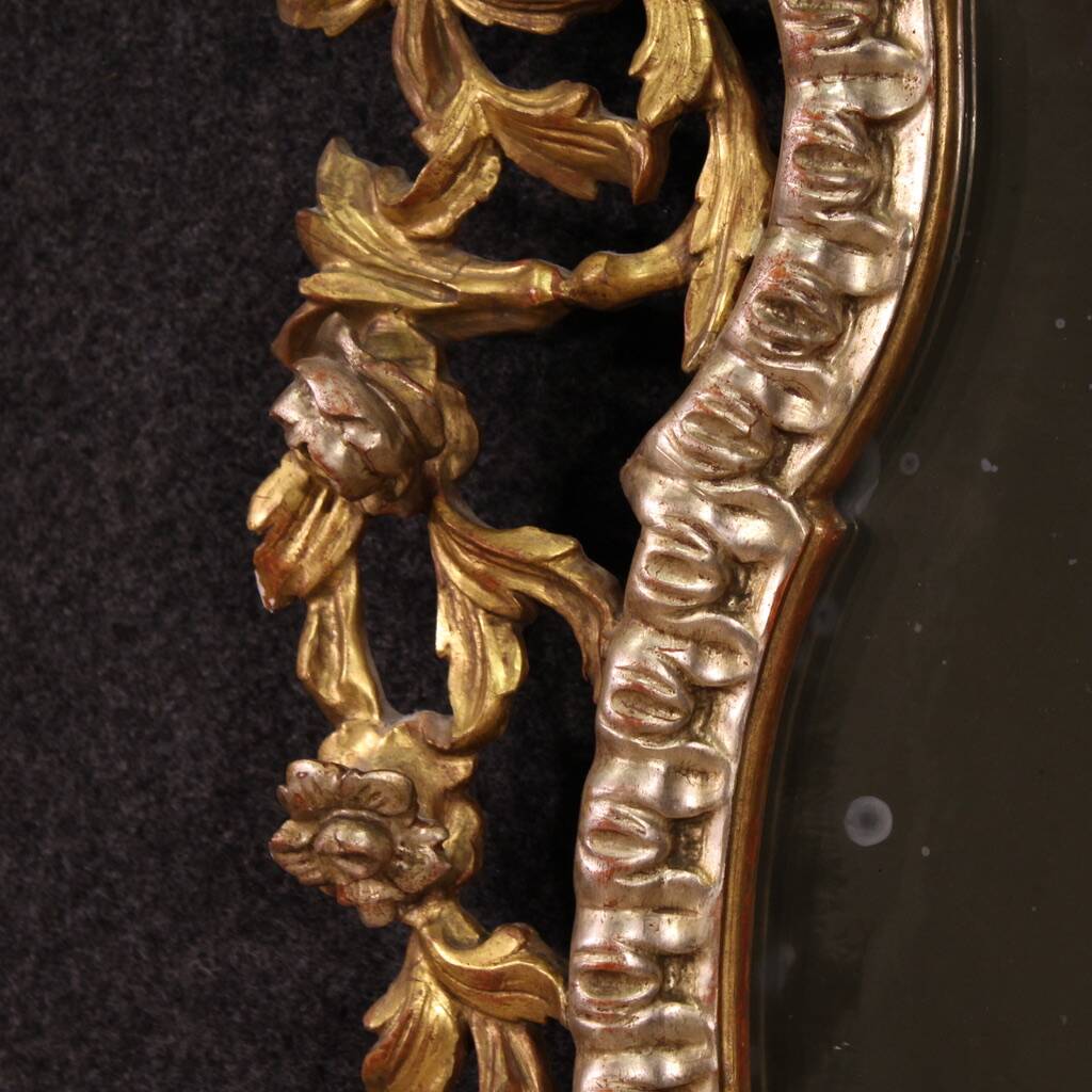 20th century Italian Louis XV style gilded mirror