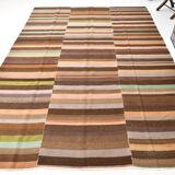 7x10 Soft Color Pastel Brown Vintage Rug, 210x291Cm SK 2356