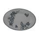 Plat ovale longwy old bird decor - faience flowers