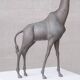 Mid-century french brass patinated giraffe object