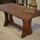 Brutalist beech table from the 1950s.