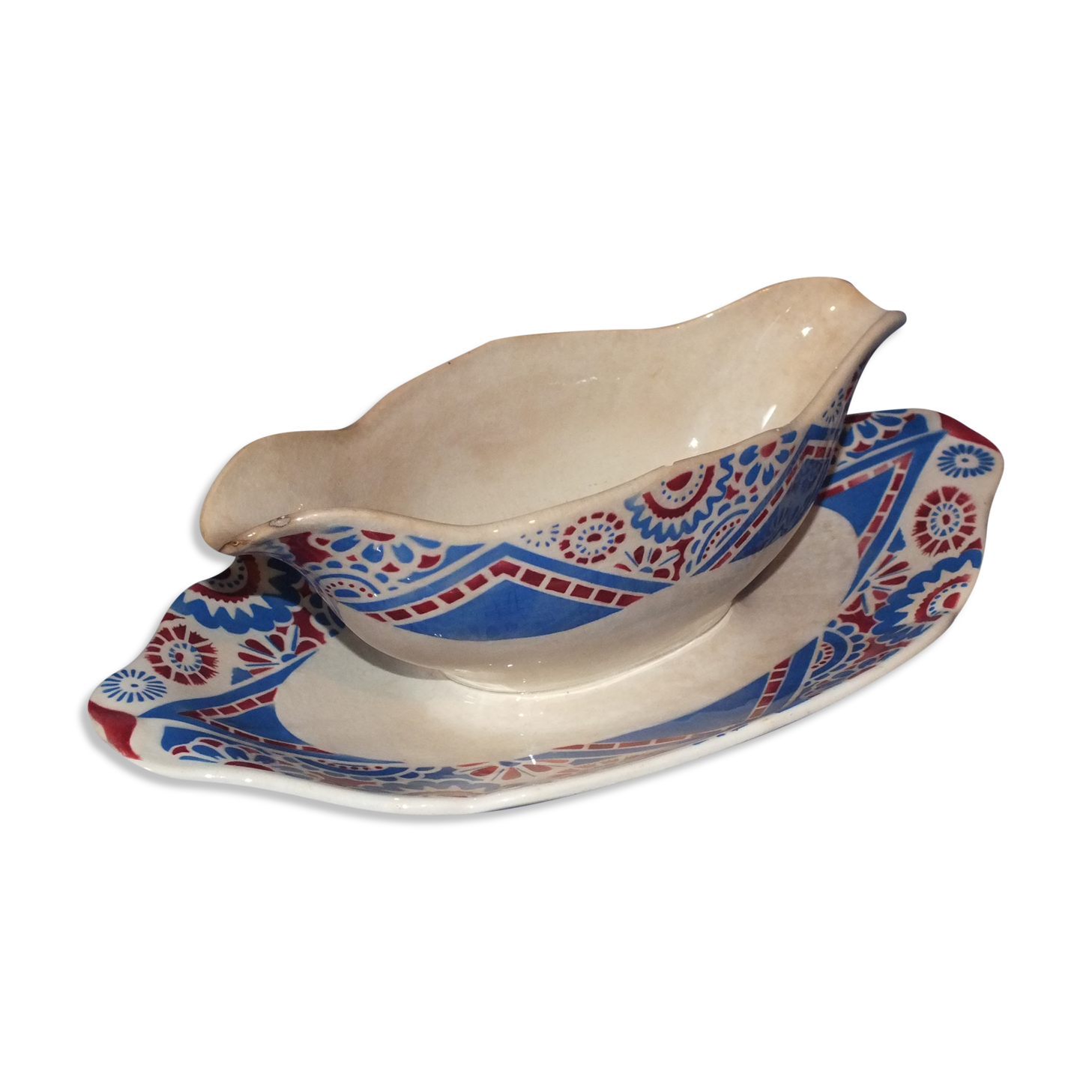 Gravy boat Art Deco Sarreguemines Tebriz