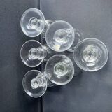6 Water glasses n°2 - Baccarat/Saint Louis - 19th century