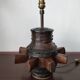 Old wheel hub lamp ~ brutalist art ~ 50's ~ france