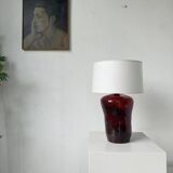 Red ceramic table lamp from the 70s