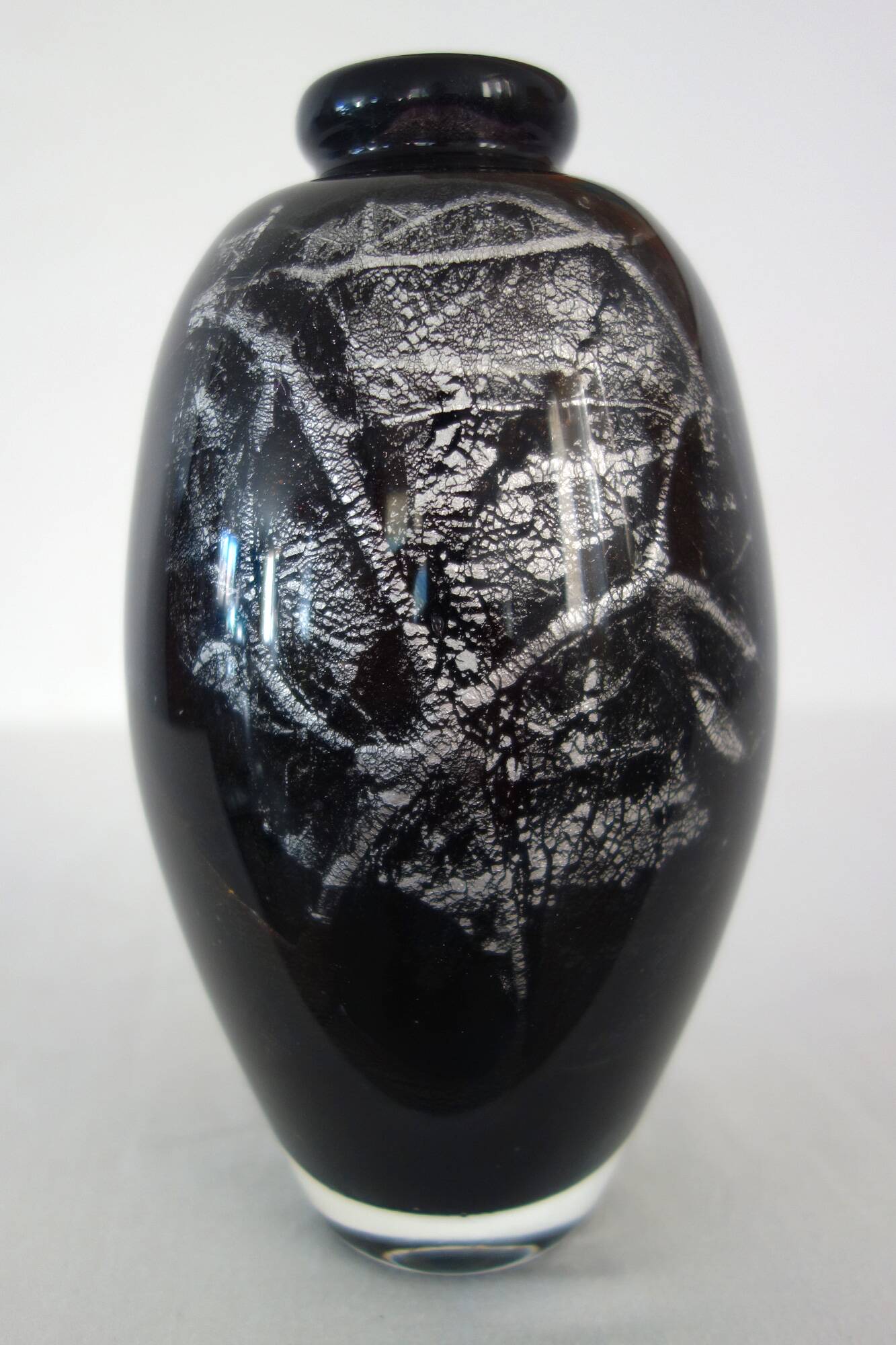 Blown glass vase by Raymond Branlé, Biot, France