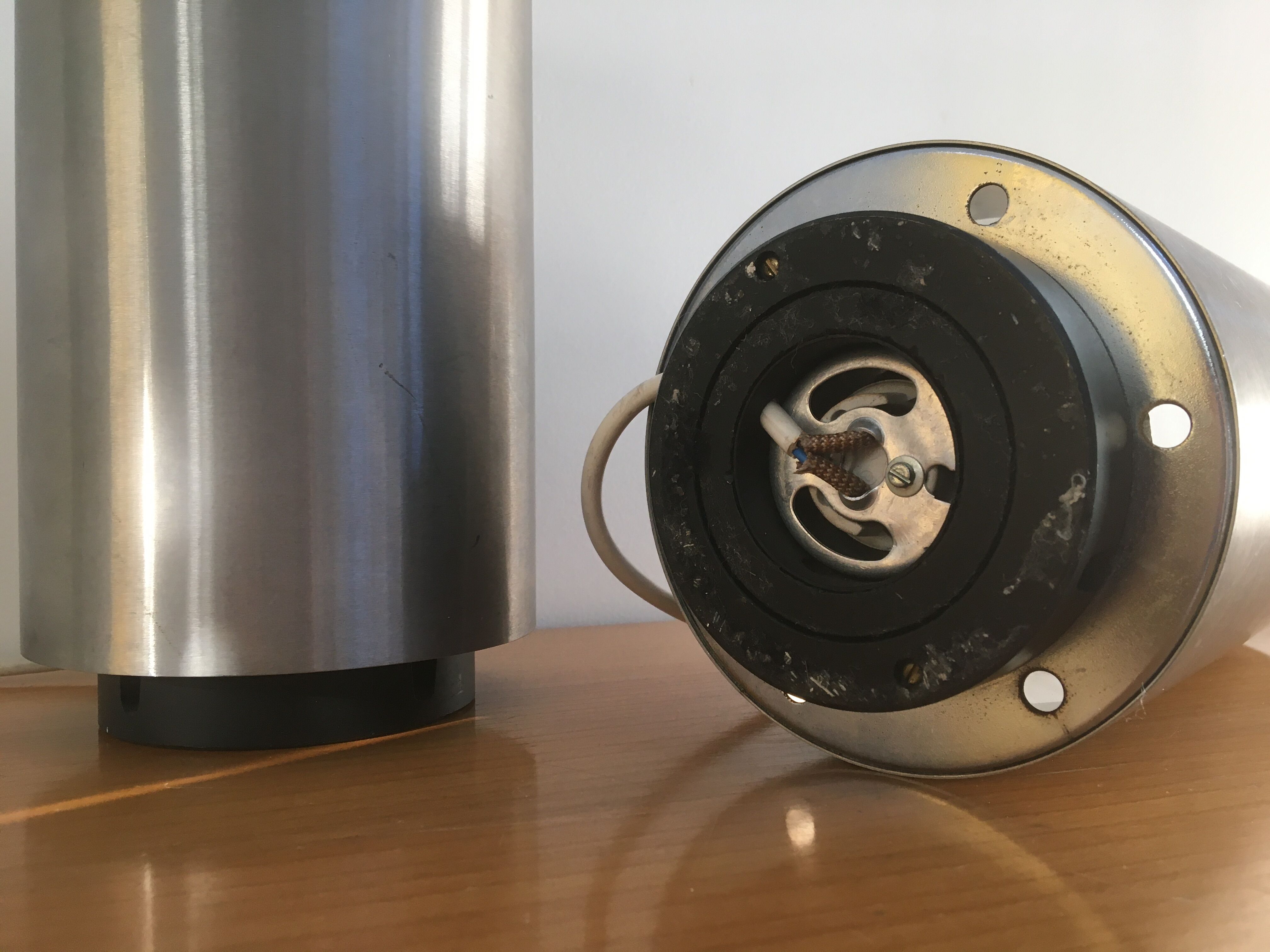 Pair of pipe lamps by René-Jean Caillette published by Parscot in 1965