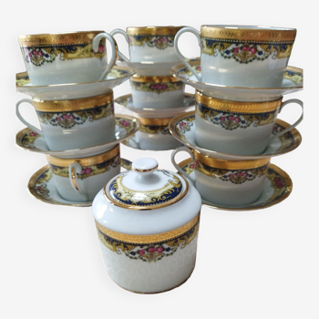 Tasses et sucrier porcelaine de Limoges