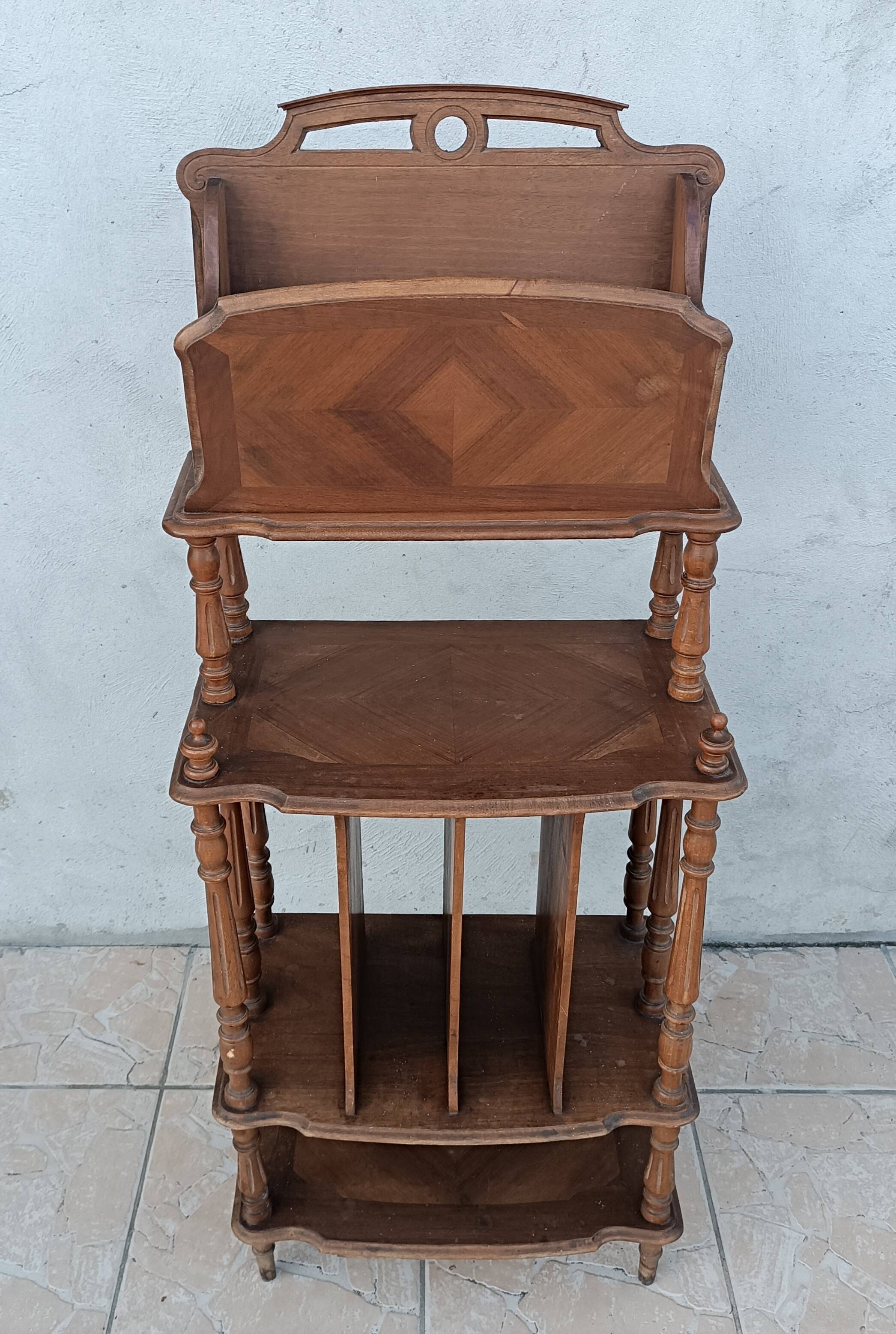 Walnut music cabinet