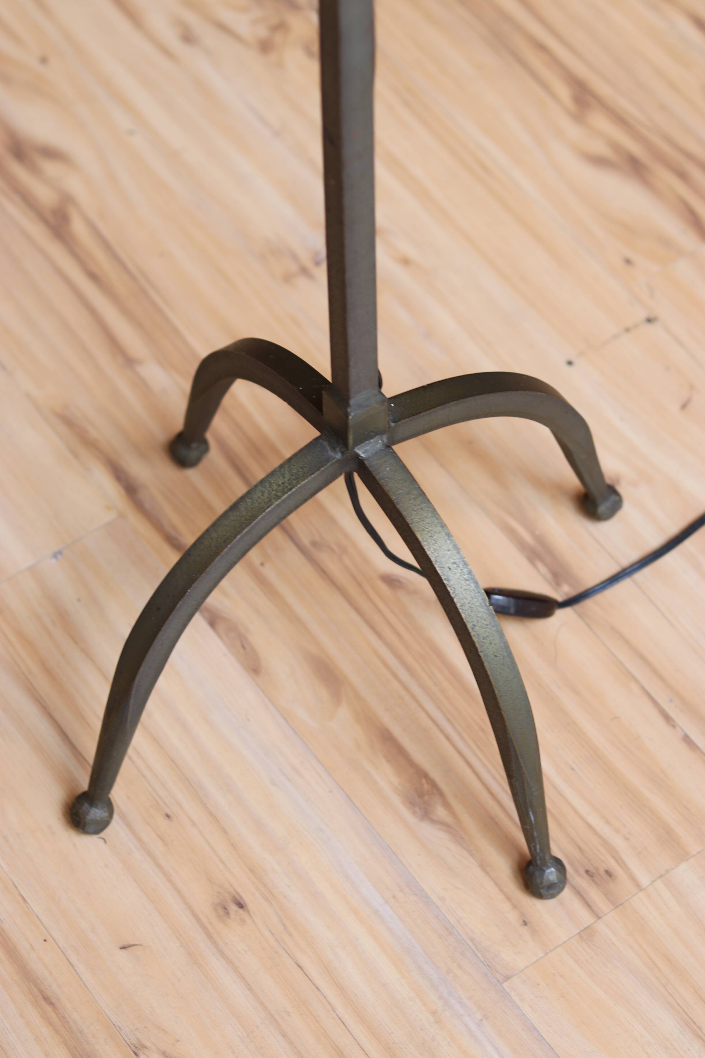 Lampadaire brutaliste en fer forgé