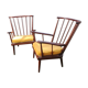 Paire de fauteuils éventail Baumann