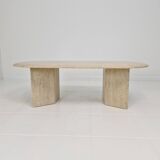 Travertine Coffee or Side Table, Italy 1980s