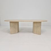 Travertine Coffee or Side Table, Italy 1980s
