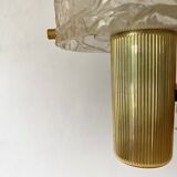 Set of 4 60s wall lights in champagne-colored resin