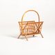 Bamboo and rattan magazine rack, Scandinavia, 1960s